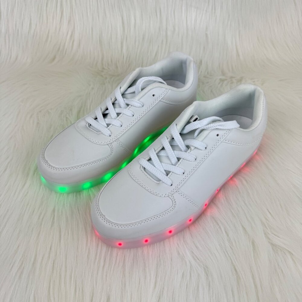 Women's LED Light Up USB Rechargeable Low Top Athletic Sneakers Shoes Sz EU 42